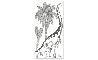 Planche de stickers XL dinosaure et palmier Lilipinso Petit-toi