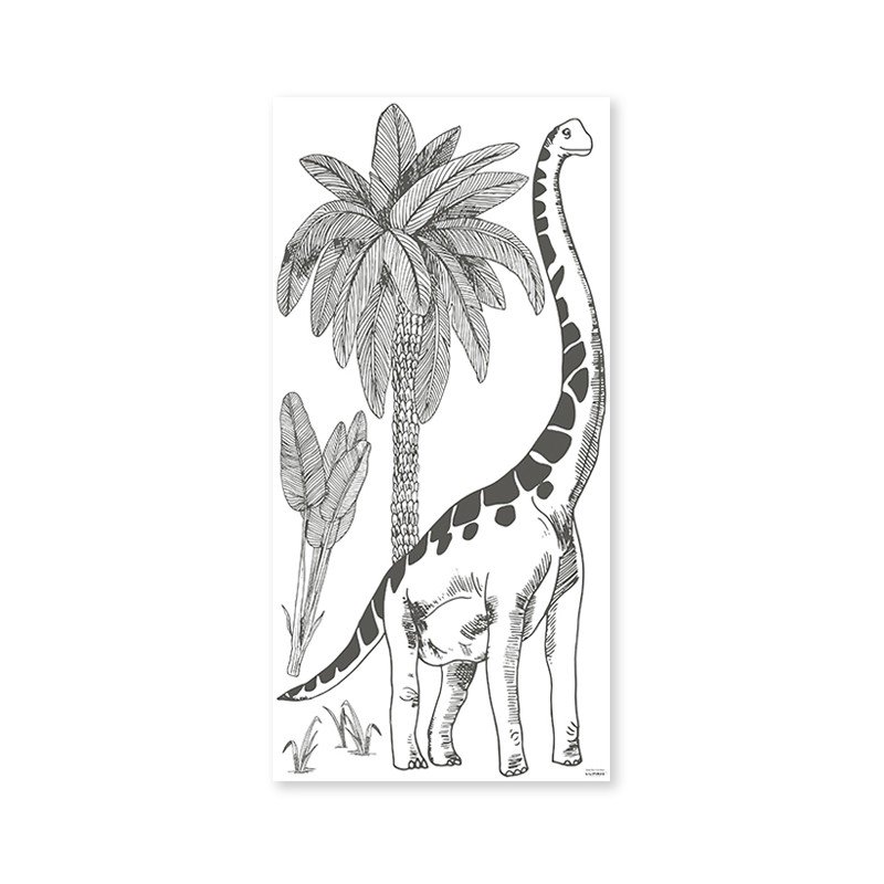 Planche de stickers XL dinosaure et palmier Lilipinso Petit-toi