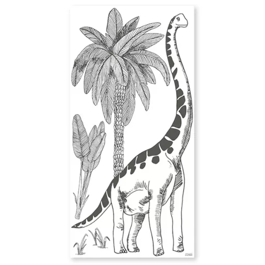 XL stickers sheet dinosaur and palm Lilipinso Petit-Toi