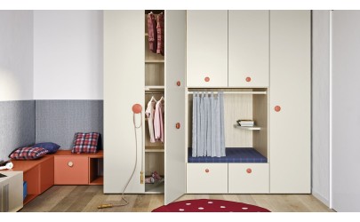 Modular kids wardrobe hinged doors - Nidi by Battistella - Petit Toi