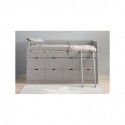 Lit enfant « Block » avec casiers Bahia – 20 coloris