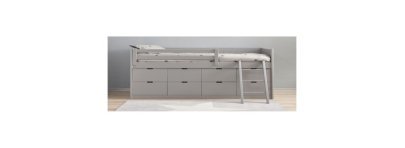 Lit enfant « Block » avec casiers Bahia – 20 coloris