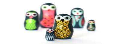 Matryoshka Pocket owls- OMM design - Petit Toi