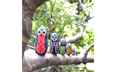 Matryoshka Pocket owls- OMM design - Petit Toi