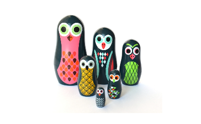 Matryoshka Pocket owls- OMM design - Petit Toi