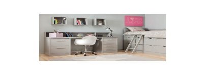 Lit enfant « Block » avec casiers Bahia – 20 coloris