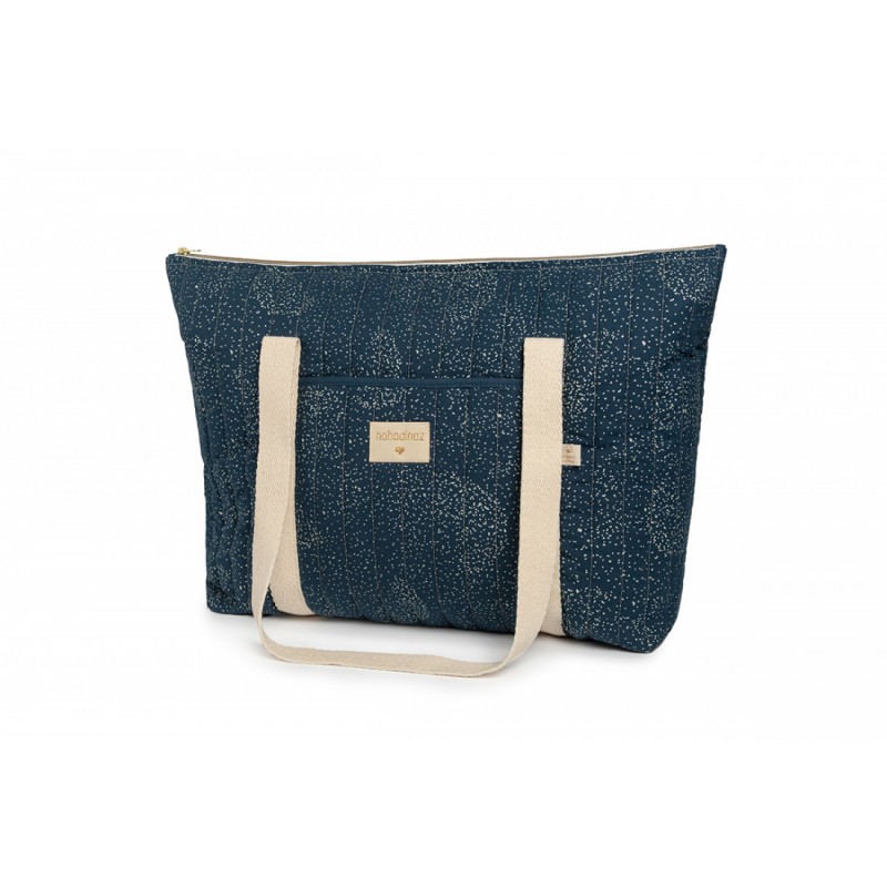 Maternity Bag Paris Gold Bubble Night Blue Nobodinoz Petit-Toi