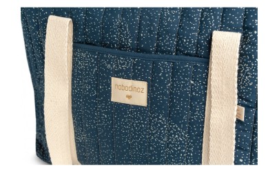 Maternity Bag Paris Gold Bubble Night Blue Nobodinoz Petit-Toi