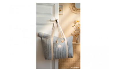 Maternity Bag Paris Willow Soft Blue Nobodinoz Petit-Toi