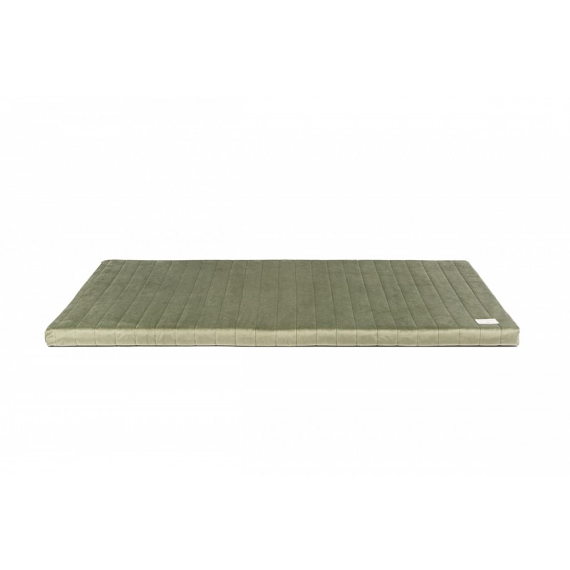 Matelas enfant velours - Vert olive Zanzibar - Nobodinoz Petit Toi