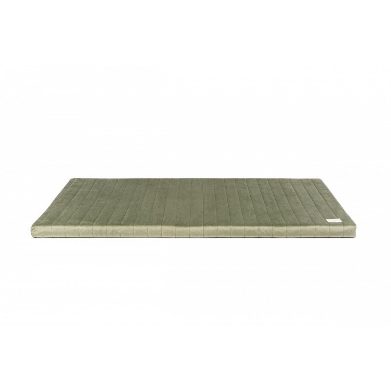 Zanzibar Velvet Mattress olive green Nobodinoz Petit-Toi