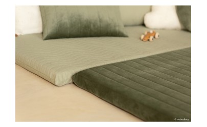 Zanzibar Velvet Mattress olive green Nobodinoz Petit-Toi