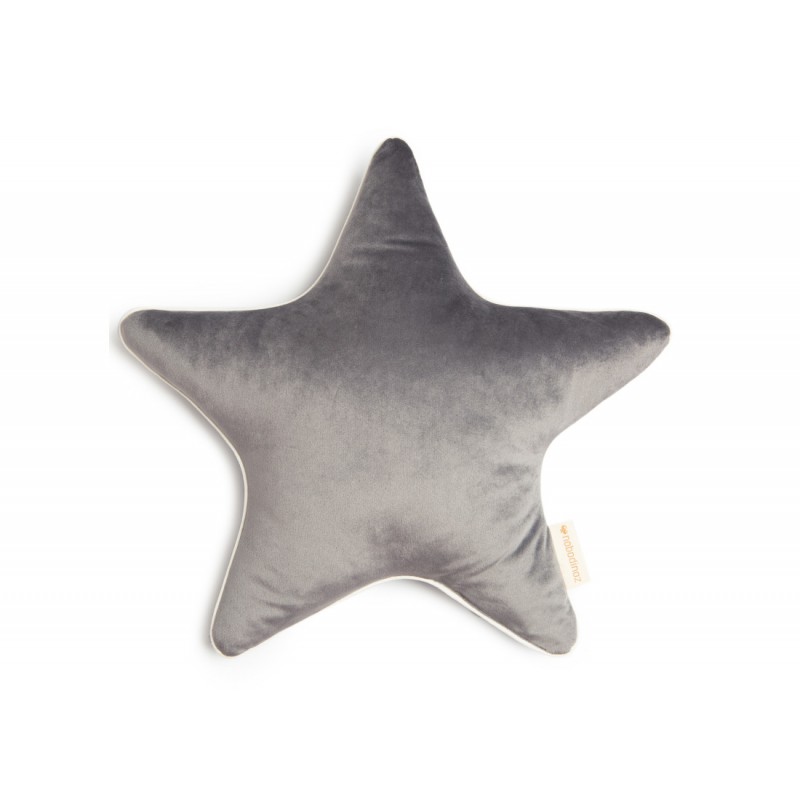 aristote-star-velvet-cushion-slate-grey-nobodinoz-petit-toi-lausanne