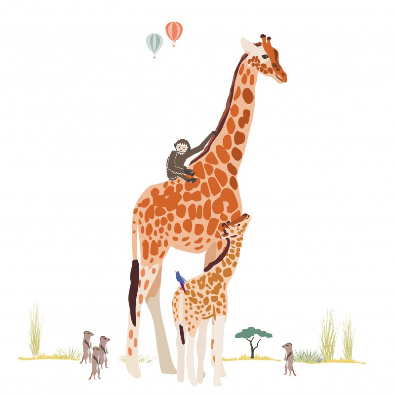 Giant sticker - Safari - Mimi'lou - Petit Toi Giant sticker - Safari - Mimi'lou - Petit Toi