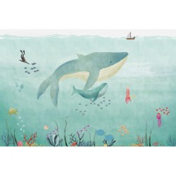 Affiche ocean baleine
