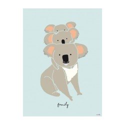 Affiche enfant Famille Koala