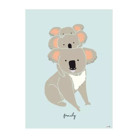 Poster Koala Familiy - Mimi'lou - Petit Toi Lausanne