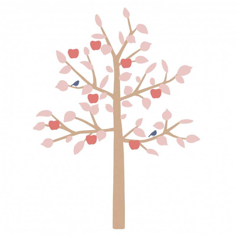 Sticker géant – Arbre Pommier rose -  Mimi'lou - Petit Toi Lausanne