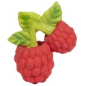 Natural rubber teething baby toy Raspberry | Petit Toi - Lausanne