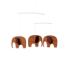 Mobile suspendu – Éléphants mini bois