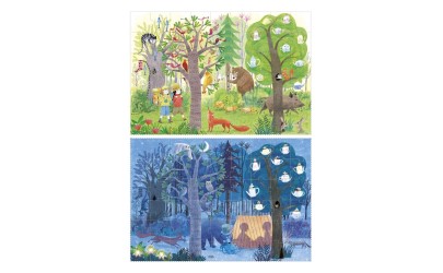 Puzzle - Night&Day in the Forest