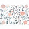 Planche de stickers muraux - Grandes Fleurs jardin