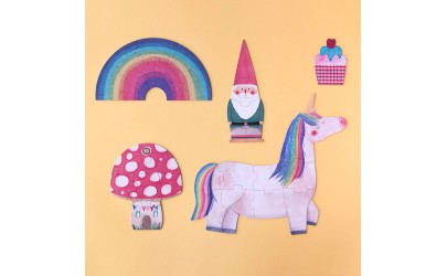 5 progressive puzzles - Happy Birthday Unicorn - Londji - Petit Toi Lausanne