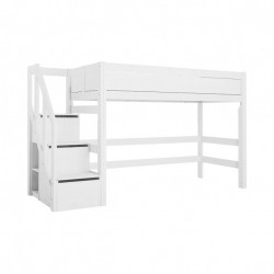 High or semi-high bed - With staircase