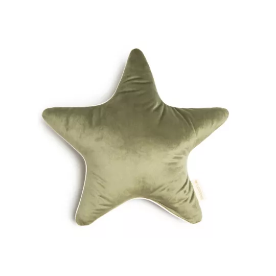 coussin-aristote-étoile-velours-vert-olive-nobodinoz-petit-toi-lausanne