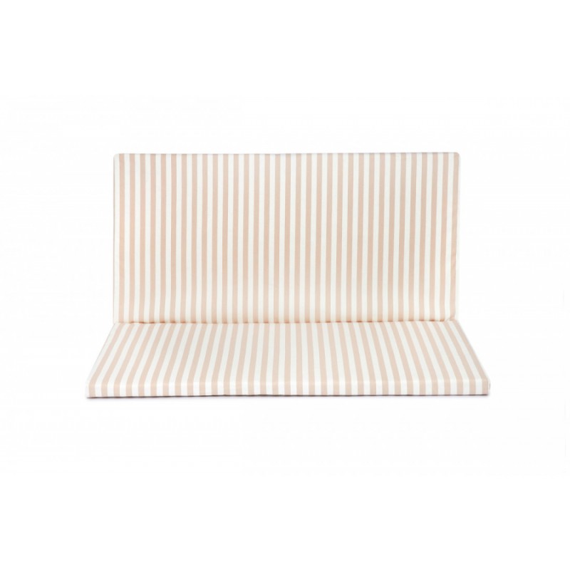 Bebop foldable floor mat taupe stripes natural Nobodinoz Petit-Toi