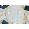 round playmat fluffly blue stripes natural Nobodinoz Petit-Toi