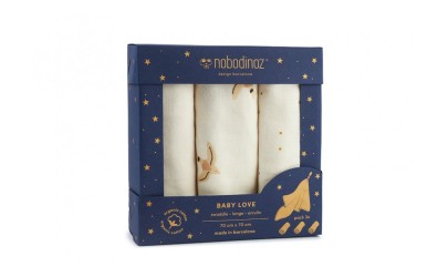 Box 3 Baby Love Swaddles Pack - Haiku -Petit Toi Lausanne