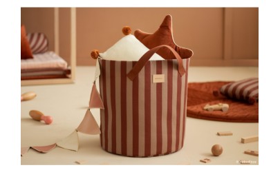 Majestic Toybag - Marsala Taupe Stripes - Petit Toi Lausanne