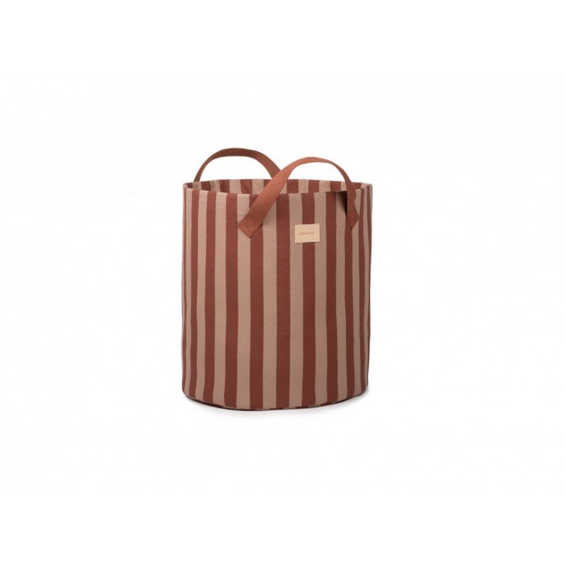 Majestic Toybag - Marsala Taupe Stripes - Petit Toi Lausanne