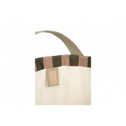 Majestic Toybag - Green Taupe Stripes - Petit Toi Lausanne