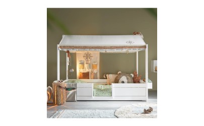 Lit enfant évolutif baldaquin chambre fille