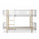 Low bunk bed - Wood original - white/oak