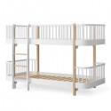 Low bunk bed - Wood original - white/oak
