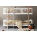 Low bunk bed - Wood original - white/oak